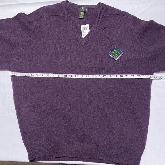 Club Room 100% Lambswool V-Neck Grandpa Career Collegiate Sweater - NWT - Sz XL - Picture 12 of 13